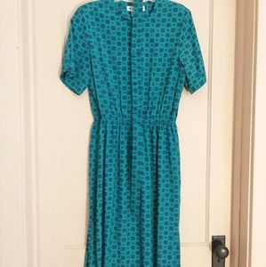 Vintage Patterned Midi Dress